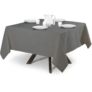 MyVorrei Tischdecke, einfarbig, quadratisch, 100 % Baumwolle, 200 x 200 cm