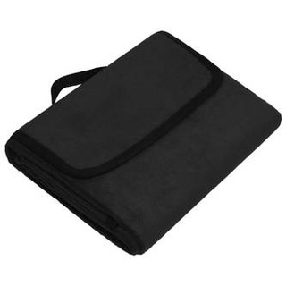 Picnic Blanket Tragbare Picknickdecke aus weichem Fleece schwarz, Gr. one size
