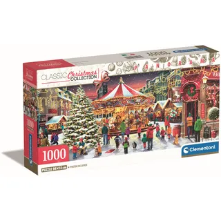 CLEMENTONI Christmas Village Puzzle - Puzzle 1000 Teile Erwachsene - Puzzle Erwachsene in 70 x 50 cm - Puzzle Weihnachten von Clementoni 39928