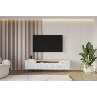 altdecor VIRA Lowboard 200 cm x 40 cm x 41 cm Weiß Holz