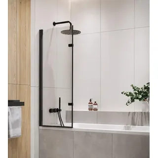 Badplaats Badewannenaufsatz Austin 120 x 140 cm Schwarz
