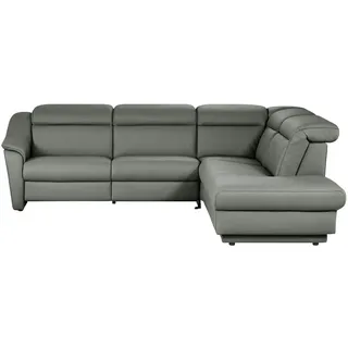 HIMOLLA Eckcouch Leder 275 cm 2-Sitzer Grau