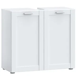 Forte Waschbeckenunterschrank LOKKO 2 Türen 70 x 63 x 31 cm Weiß matt