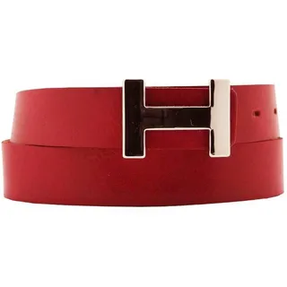 AnnaMatoni Koppelgürtel ANNAMATONI, Damen, Gr. 85, rot, Leder, unifarben, modisch,elegant,feminin,klassisch, Gürtel, Mit schlichter glänzender Gürtelschnalle