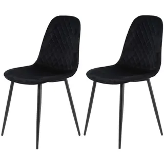 Hela Polsterstuhl MIRA Stoff schwarz 2er Set