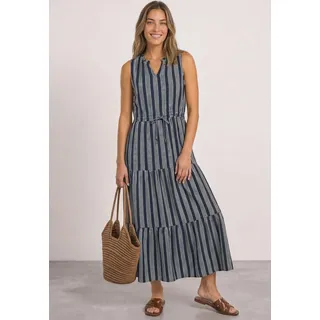 STREET ONE Maxikleid Sommerkleid Streifenmuster Blau 46