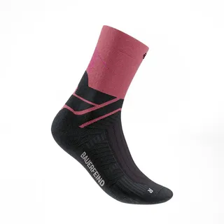 Bauerfeind Sports Run Performance Mid Cut Laufsocken Damen 2 Paar Koralle 43-46