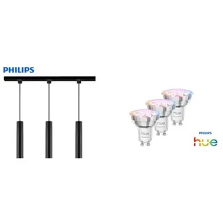 Philips Pendelleuchte 3er Hue Spot Paxie Easy Link schwarz 157 cm