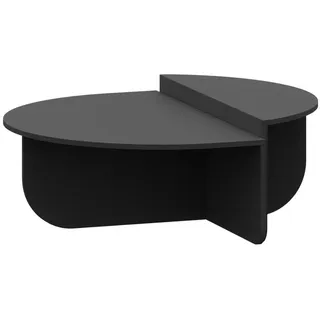 [en.casa] Tondesdaslo Dunkelgrau Holz 90 x 90 x 35 cm