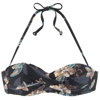 VENICE BEACH Bikini-Top Damen Schwarz/Mehrfarbig 38 Cup C
