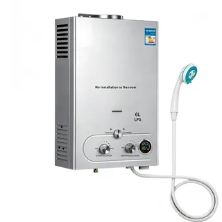 6L Gas LPG Warmwasserbereiter Gasdurchlauferhitzer Butane Warmwasserbereiter Propane Warmwasserbereiter,Wasserdurchfluss 6L/min,12KW Durchlauferhitzer,Instant Boiler,mit Sommer-Winter-Muster