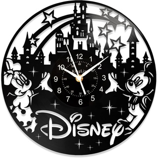 Niedliche Mickey Wanduhr Maus Uhr Vinyl Platte Uhr 12 Zoll Disny Uhren Cartoon Wandkunst Raumdekoration Handgemachte Uhr Kreative Geschenke für Kinder oder Mick Fans