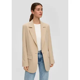 QS Jackenblazer Indoor-Blazer Oversize Blazer mit Pattentaschen beige XS (34)