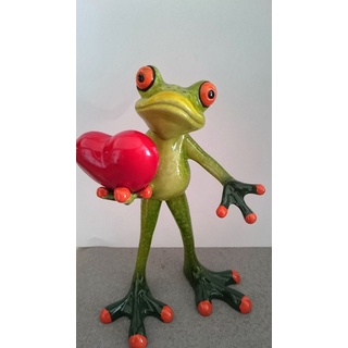 formano Frosch stehend grün mit Herz rot Fröschen hellgrün lustiger Dekoartikel 717924