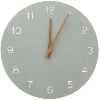 Dekoleidenschaft Wanduhr "Beton" grau Ø 30 cm, MDF in Beton-Optik, Wohnzimmeruhr, moderne Uhr (für Wohnzimmer, Küche und Büro) grau