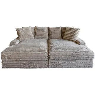 Kawola Big, Taupe, Kunststoff, Nachbildung, 3-Sitzer, Füllung: Schaumstoff, 248x73x168 cm, Wohnzimmer, Sofas & Couches, Sofas, Bigsofas