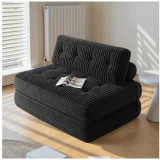 Bealife Schlafsofa Klappbares Sofa, Relaxsessel Indoor-Lazy Mit Rückenkissen, kein Aufbau, sofort nutzbar grau