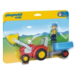 Playmobil® Spielbausteine 6964 1.2.3 - Traktor mit Anhänger