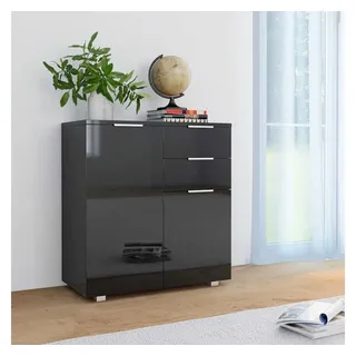 vidaXL Sideboard 71 x 76 x 35 cm Hochglanz-Schwarz