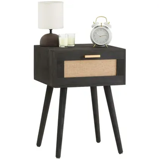 CARO-Möbel Nachtschrank Kiran 40 x 36 x 57 cm Schwarz