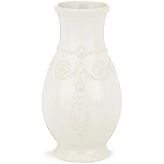 LENOX Weiße French Perle 20,3 cm geriffelte Vase, 0,9 kg
