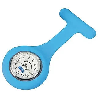 Leiber Krankenpflegeuhr Ansteckuhr blau
