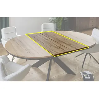 Bodahl Esstisch Nottingham, 120, 130 oder 140 cm Durchmesser, Eiche massiv beige 200 cm x 75 cm