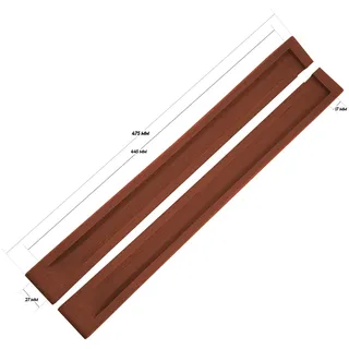 Gartenstuhl Stapelstuhl 2xArmlehnen Braun Ersatzarmlehnen Gartenmöbel Holz Massi