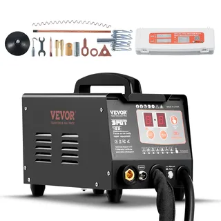 Vevor Ausbeulspotter, 3kW, Dellenreparaturset mit 2 Schweißpistolen, automatisches/manuelles Schweißen & 7 Modi, Punktschweißgerät zur Dellenreparatur für Autokarosserie, Dellenzieher für Autos & LKWs
