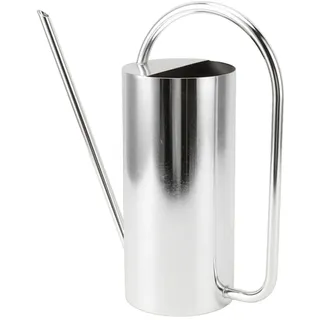 Edelstahl-Gießkanne 1,5 Liter, Lange Tülle für Präzises Gießen, Rostfreie Gießkanne für Zimmerpflanzen, Garten, Balkon, Innen- und Außenbereich (Silber)
