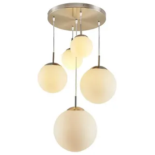 LINDBY Heleska 5-flg. 50 cm rund grau/weiß