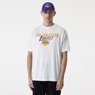 New Era - NBA T-Shirt - Los Angeles Lakers - S bis M - für Männer - Größe M - weiß - M