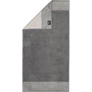 CAWÖ Home Handtücher Luxury Home Two-Tone 590 Schiefer - 77 Handtuch 50x100 cm