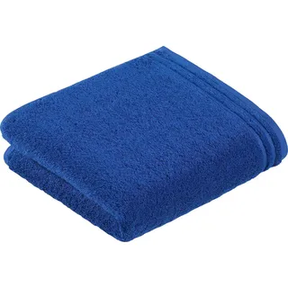 Vossen Badetuch Calypso Feeling, Walkfrottee (2-St), mit schmaler Bordüre, aus 100% hochwerter Baumwolle, Vegan, einfarbig blau 50 cm x 100 cm