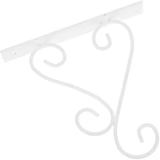ORFOFE Retro Schmiedeeisen Wandhaken Weiß mit Schraubbefestigung Vielseitiger Balkon Gartendeko Hängemöglichkeit für Kerzenhalter Blumenampel Laternen und Kleine Gegenstände Robust