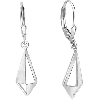 VIVANCE Ohrhänger VIVANCE Silber 925 rhodiniert matt one-size