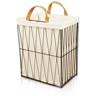 lycce Wäschesammler Wäschekorb 35L schwarz 35 l (35 x 25 x 46 cm)