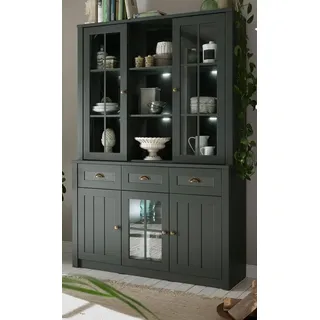 Furn.Design Buffet Forres (Buffetschrank in Landhaus grün, 130 x 196 cm) mit viel Stauraum grün