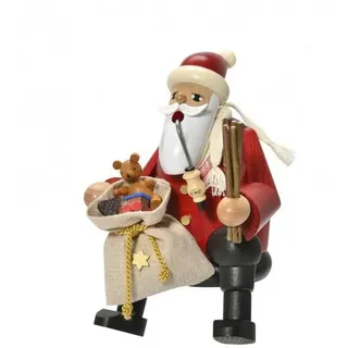 KWO Räuchermann Kantenhocker Weihnachtsmann 16 cm mehrfarbig