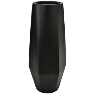 Flingora Bodenvase Nelson, mit Einsatz - Fiberglas - Indoor & Outdoor - Samtschwarz - Höhe 97 cm schwarz Ø 36 cm x 42 cm x 97 cm x 36 cm