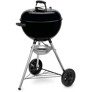 Weber Original Kettle E-4710 Holzkohlegrill | Porzellanem. Deckel und Kessel, 47 cm Grillfläche, One-Touch-Reinigungssystem, Deckelthermometer, Dreibein-Ständer, Räder
