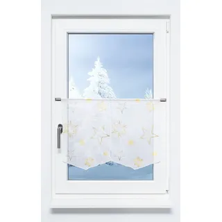 2er SET Scheibenhänger von LYSEL® - Weihnachtssterne " (Bx H) 30cm * 45cm" gelb/goldgelb