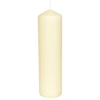 Wibel GmbH Stumpenkerze 25/8 cm weiß Kerzenrohling 250/80 mm - Hochzeit Taufe zum basteln