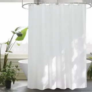 Überlänge Weiß Duschvorhang 180x250 Antischimmel Wasserdicht Textil