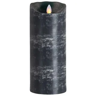 SOMPEX LED-Kerze Sompex Flame LED Echtwachskerze anthrazit 8x23cm (Kerze), mit Timer, Echtwachs, täuschend echtes Kerzenlicht schwarz