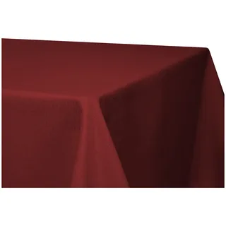 Tischdecke rechteckig Leinenoptik Lotuseffekt Tischwäsche Wasserabweisend Tischtuch Fleckenabweisend Bügelfrei Abwischbar Waschbar Innen und Außen Perleffekt (110 x 160 cm, Bordeaux)