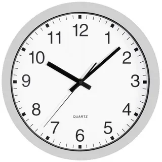 Conrad Quarz Wanduhr 30 cm 30 Silber
