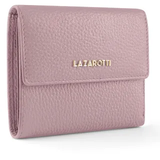 Lazarotti Bologna mittelgroße Leder Geldbörse Damen | mit Druckknopf, 8 Kartenfächer, Münzfach, RFID-Schutz | 12 x 10 x 3 cm (2 Breiten einstellbar)