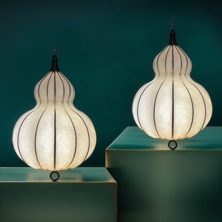 2er Set Orient Lampe Tischlampe Nachttischlampe Darabil Lederlampe Hennalampe | Marokkanische Stehlampen aus Metall, Lampenschirm aus Leder | Orientalische Dekoration