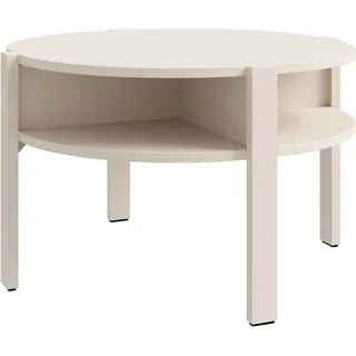 Forte Tobago Couchtisch mit 4 Ablagefächern, B/H/T 74,4/45,5/74,4 cm", beige Kaschmir beige), B:74,4cm H:45,5cm T:74,4cm, Tische, Beistelltisch, Durchmesser ca. 74,5 cm